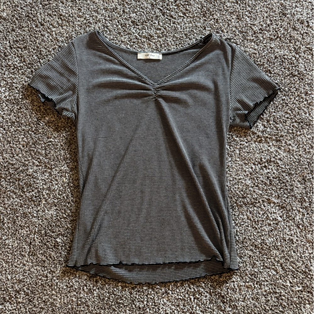 Stylish Black Top Striped